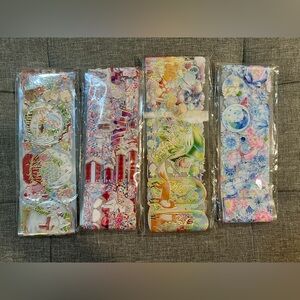 Waterproof PET Tape cute,Flower, journal sticker, Notebook,unicorn,hand account